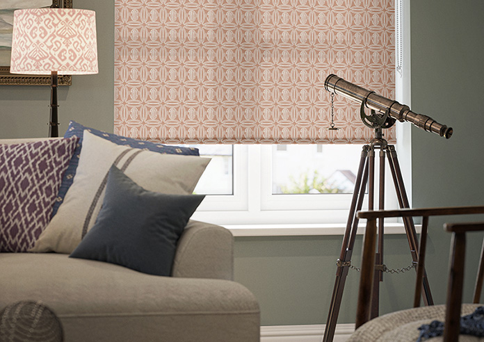 Geometric Tiles, Burnt Orange - Twist&Fit Roller Blind - Image 5